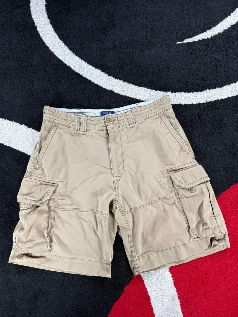 Polo Ralph Lauren Shorts Mens Size 36 Brown Military Cargo Utility Paratrooper